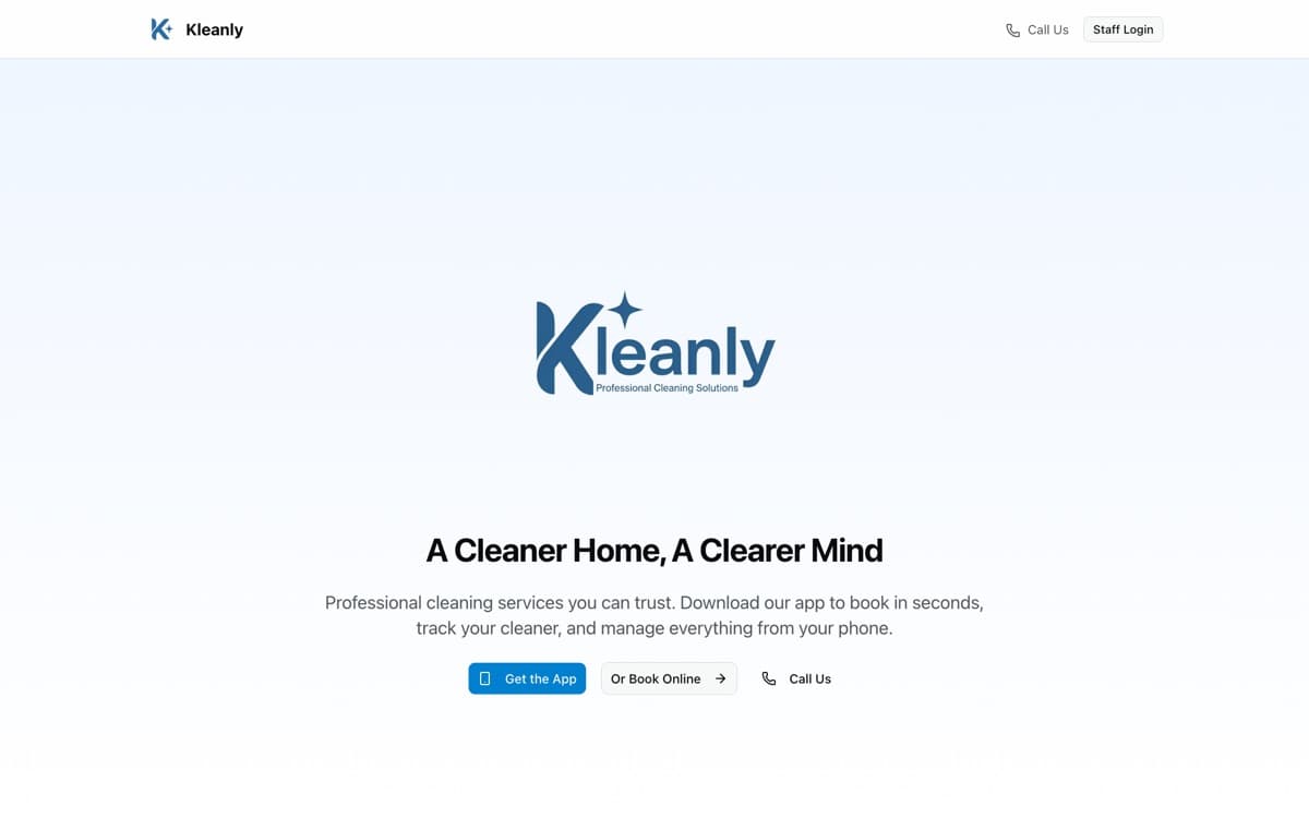 The Kleanly hero, as it ships